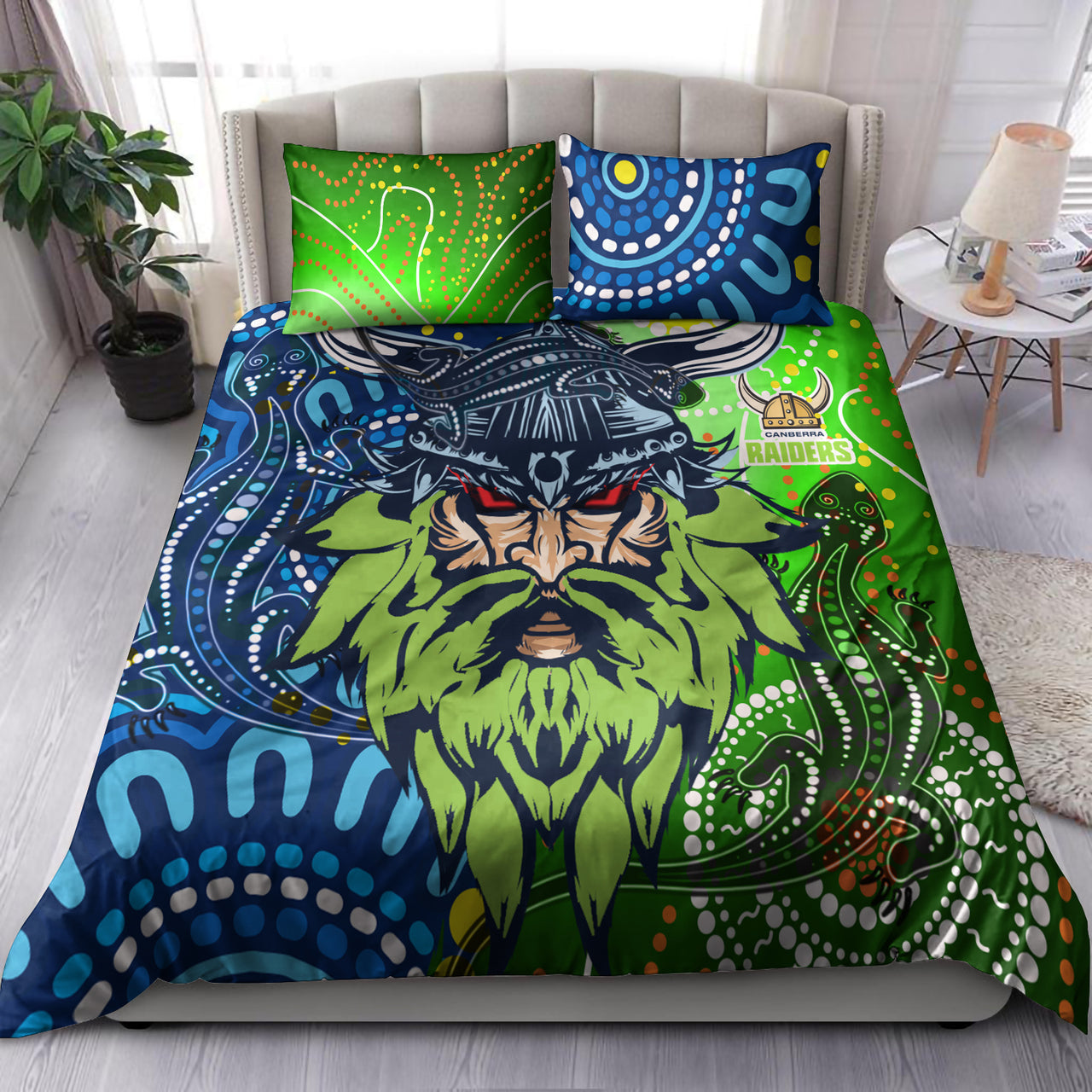 Raiders Rugby Custom Aboriginal Bedding Set - The Indigenous Raiders Power RLT13 - Vibe Hoodie Shop