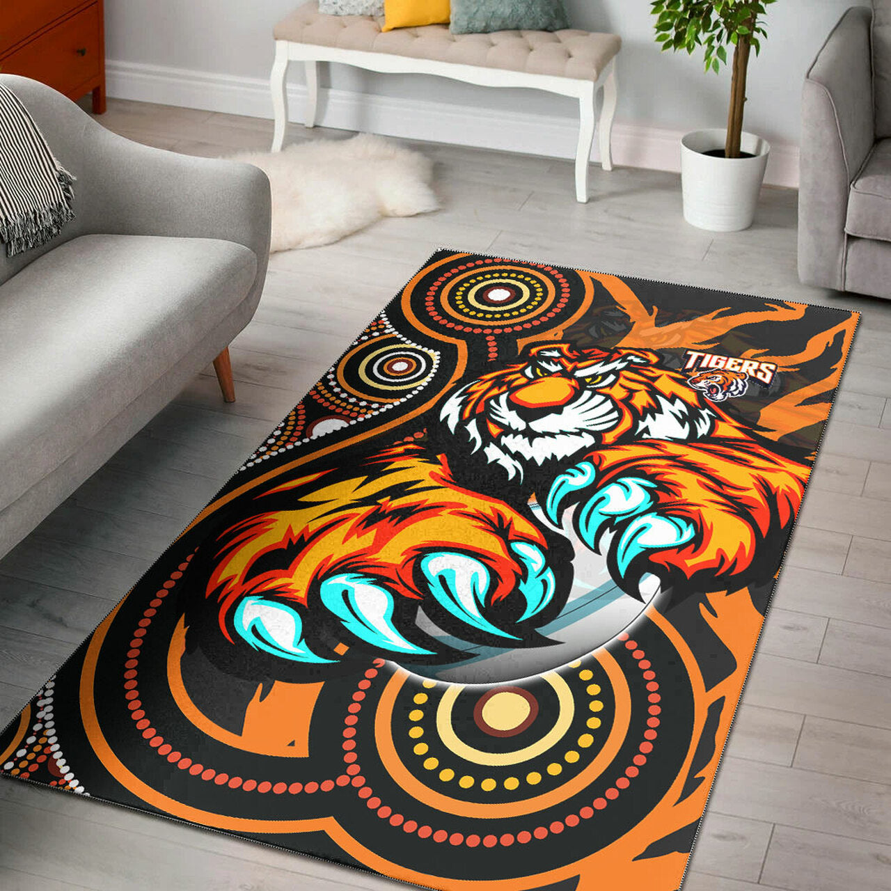 Tigers Rugby Custom Indigenous Area Rug - This is My Jungle Aboriginal Style RLT12 - Vibe Hoodie Shop