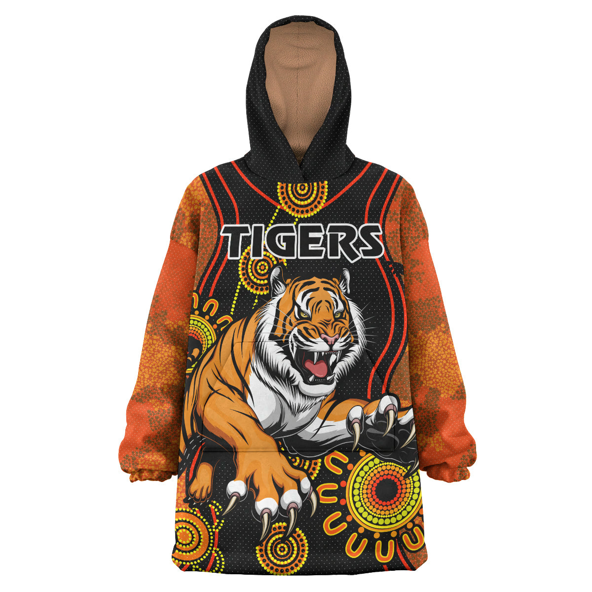Tigers Rugby Snug Hoodie - Custom Indigenous Tigers Wearable Blanket Hoodie RLT14 - Vibe Hoodie Shop