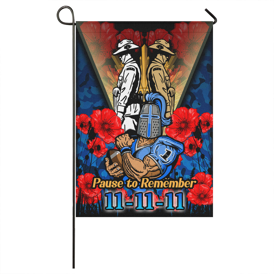 Titans Rugby Flag - Remembrance Day PAUSE TO REMEMBER Flag - Vibe Hoodie Shop