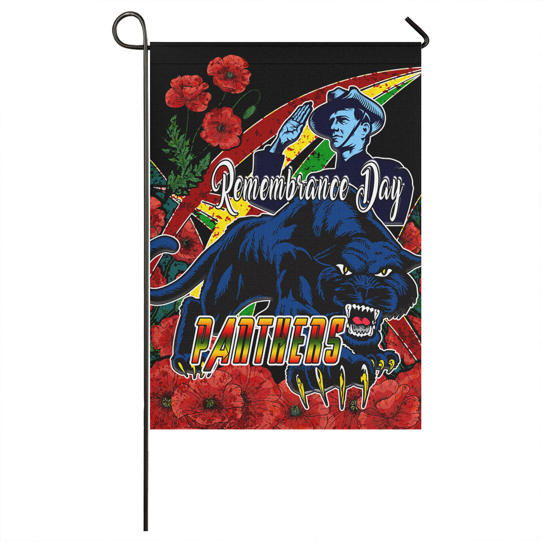 Panthers Rugby Flag - Panthers Remembrance Day And Poppies Flag - Vibe Hoodie Shop