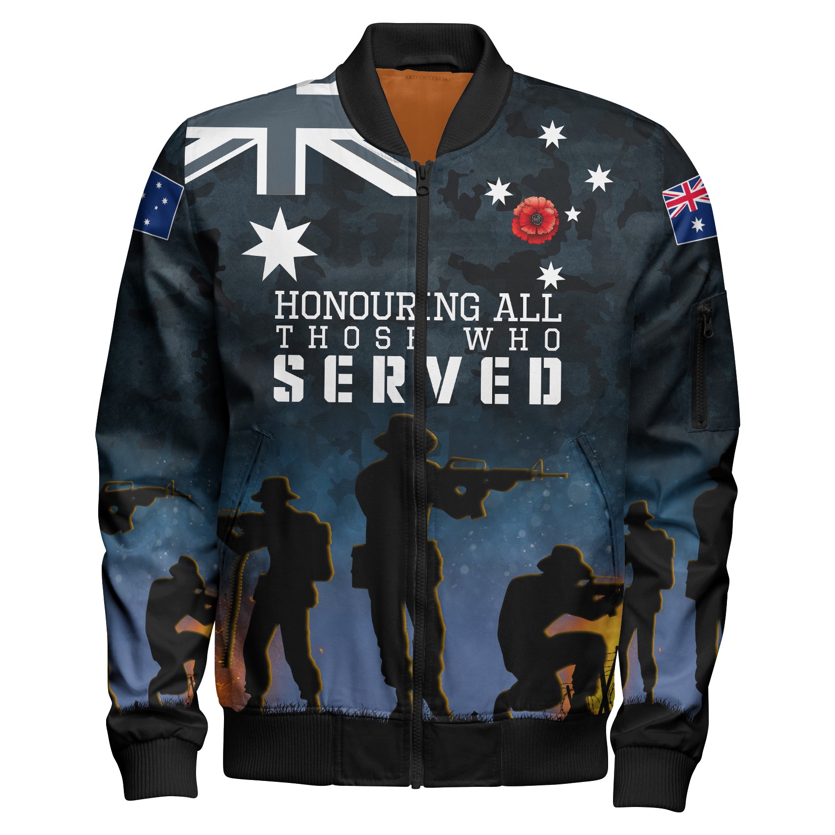 australia-anzac-sleeve-zip-bomber-jacket-honouring-all-those-who-served-sleeve-zip-bomber-jacket