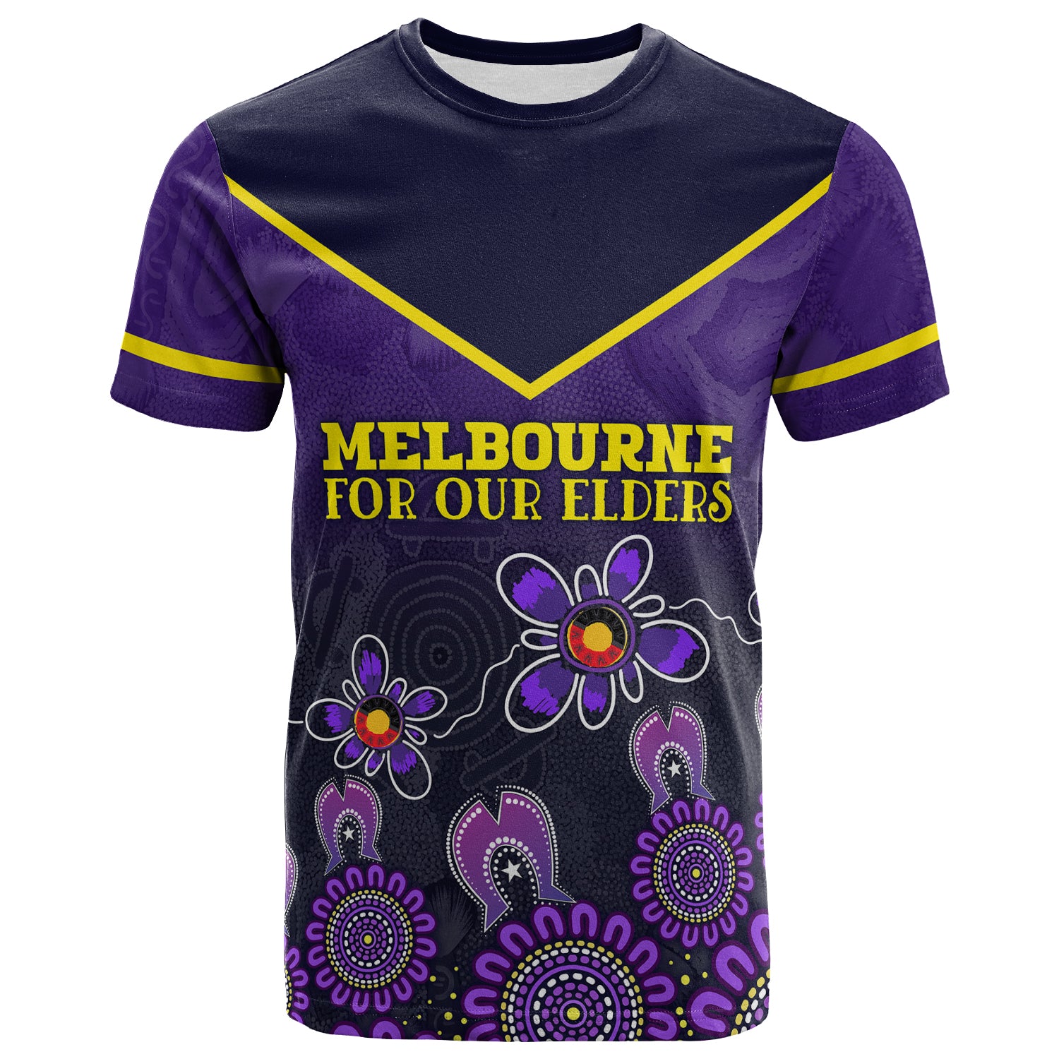Australia Melbourne NAIDOC Week 2023 T-shirt - Custom For Our Elders Purple T-shirt - Vibe Hoodie Shop