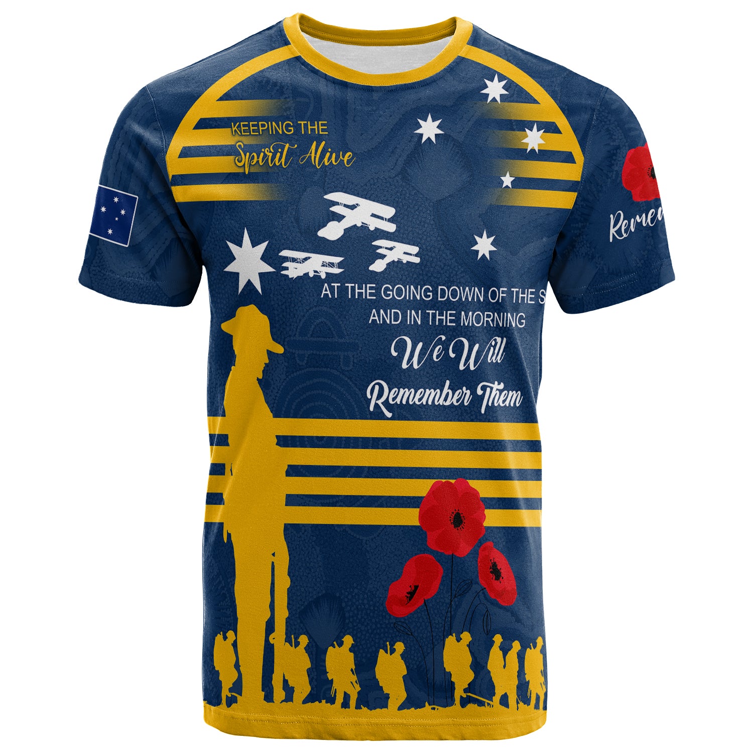 Australia Parramatta Anzac Custom T-shirt - Keeping the Spirit Alive T-shirt - Vibe Hoodie Shop