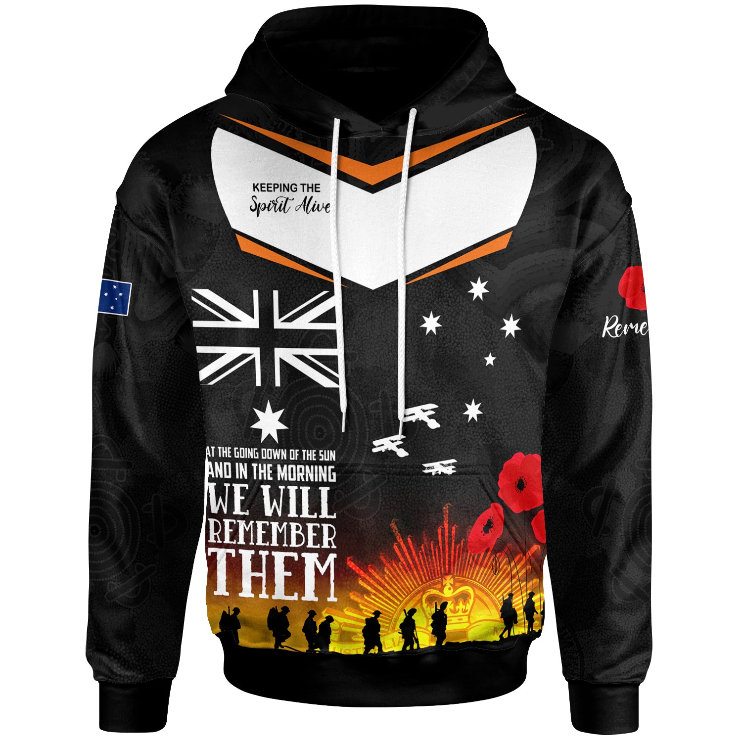 Australia South West Sydney Anzac Custom Hoodie - Keeping the Spirit Alive Hoodie - Vibe Hoodie Shop