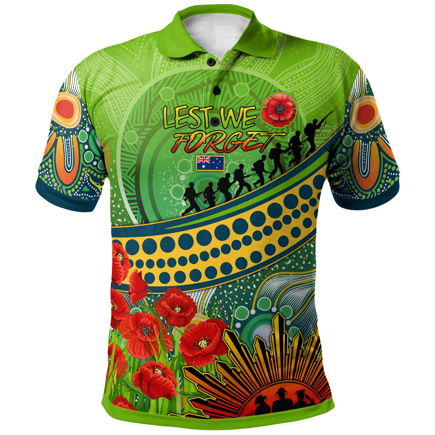 Australia Parramatta Anzac Polo Shirt - Custom To All The Unselfish Heroes Polo Shirt - Vibe Hoodie Shop