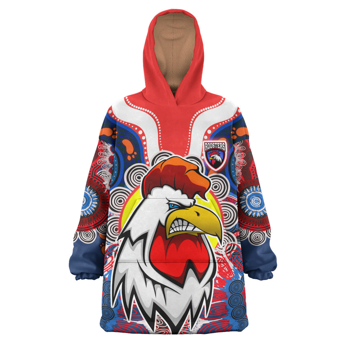 Roosters Indigenous Rugby Custom Snug Hoodie - Protection Under the Sun Wearable Blanket Hoodie RLT14 - Vibe Hoodie Shop