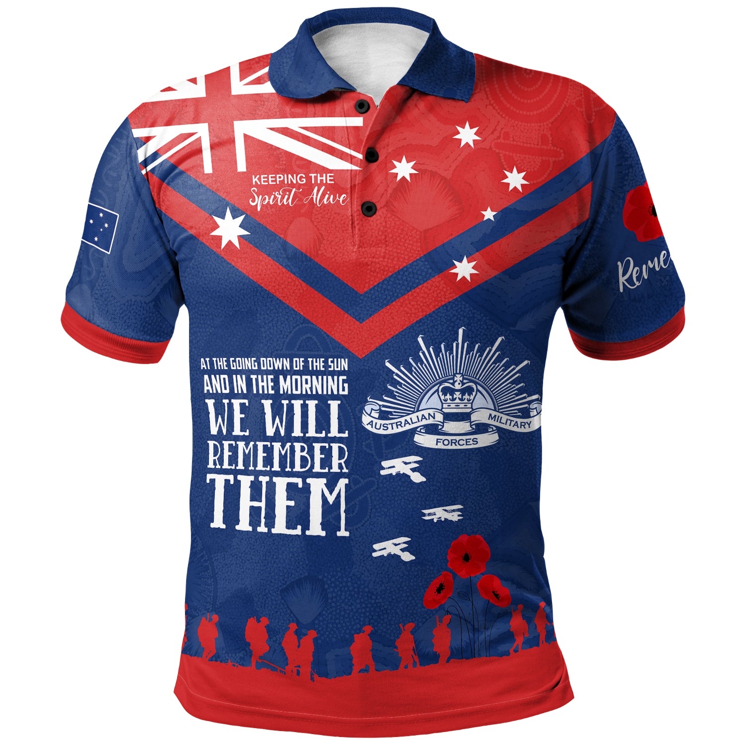 Australia Newcastle Anzac Custom Polo Shirt - Keeping The Spirit Alive Polo Shirt - Vibe Hoodie Shop