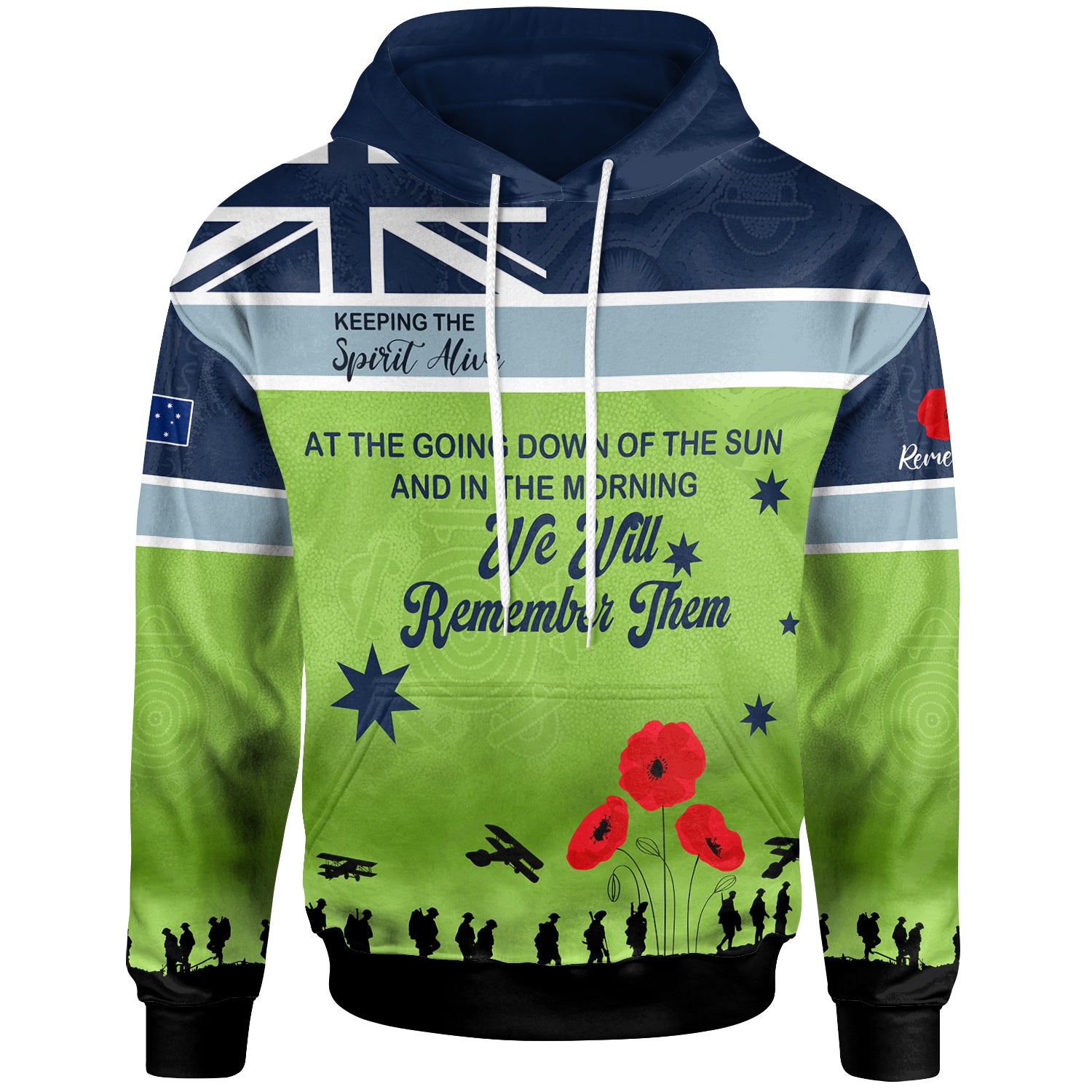 Australia Canberra Anzac Custom Hoodie - Keeping the Spirit Alive Hoodie - Vibe Hoodie Shop