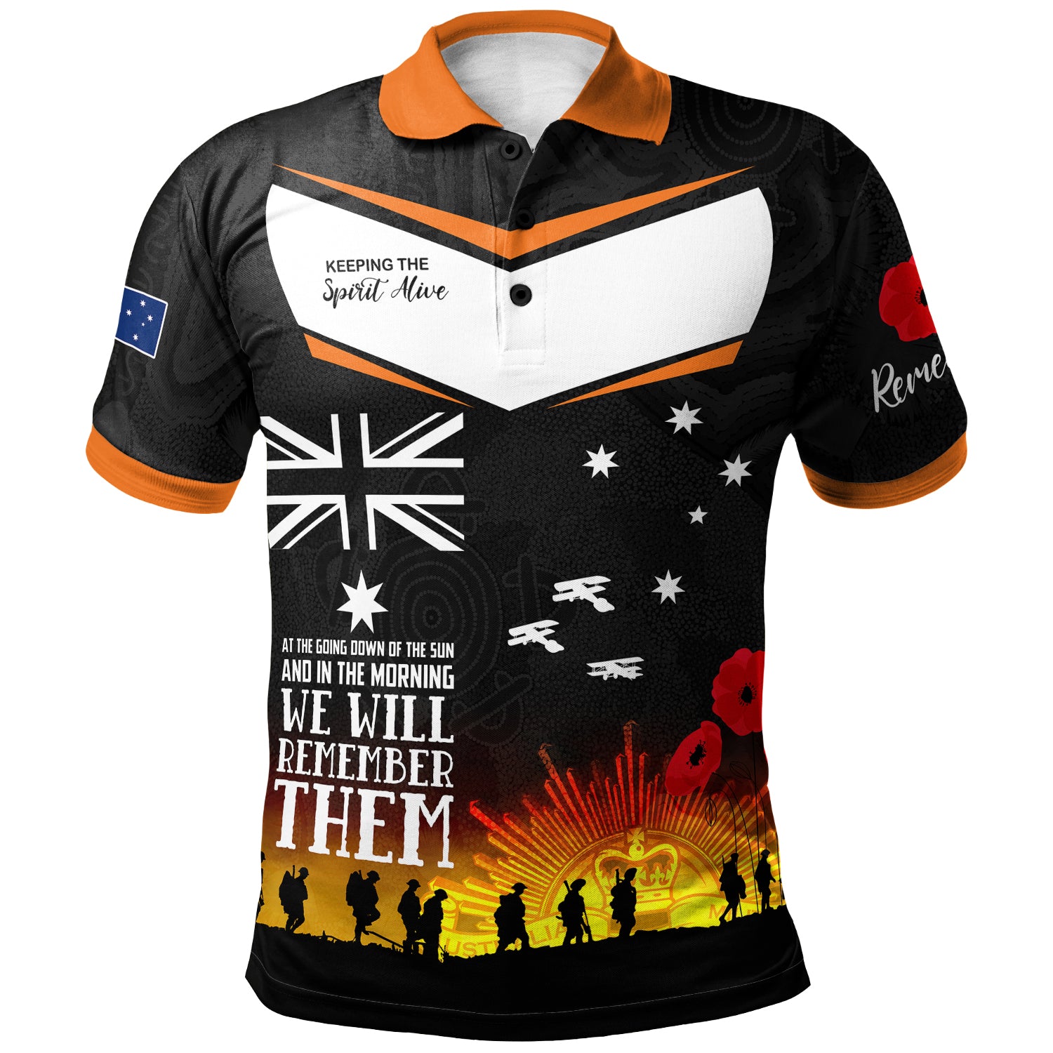 Australia South West Sydney Anzac Custom Polo Shirt - Keeping The Spirit Alive Polo Shirt - Vibe Hoodie Shop