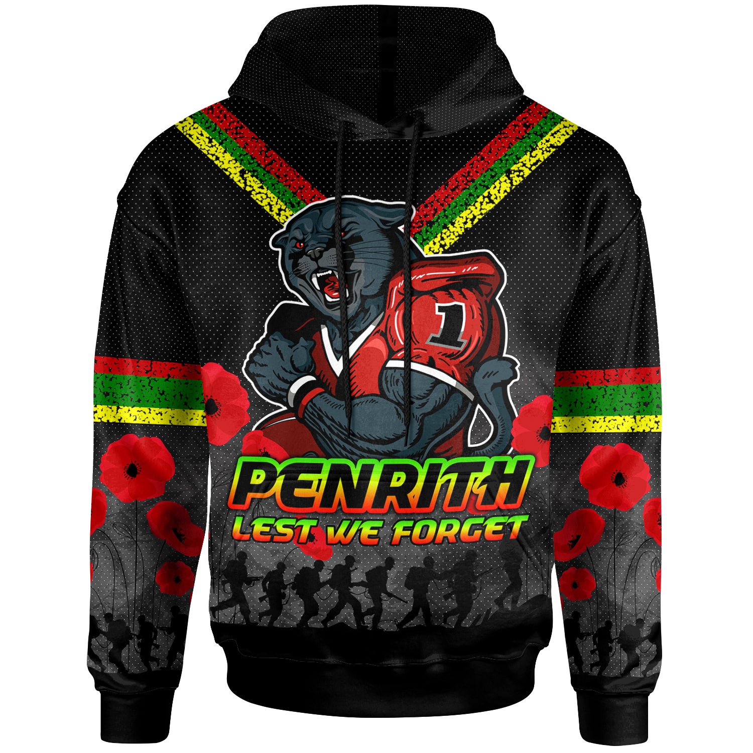 Australia Penrith Anzac Hoodie - Custom Lest We Forget Hoodie - Vibe Hoodie Shop