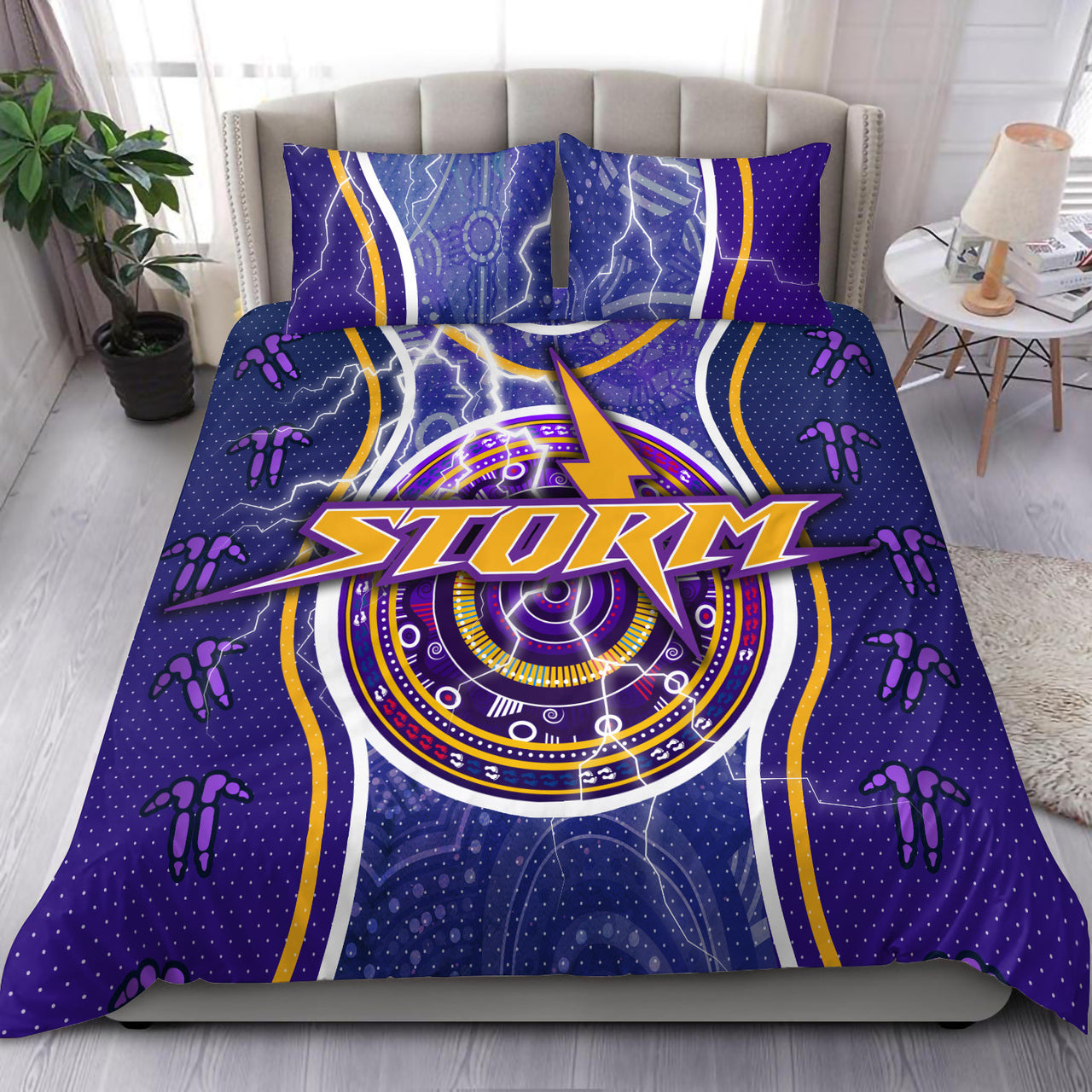 Storm Rugby Bedding Set - Indigenous Storm Bedding Set RLT13 - Vibe Hoodie Shop