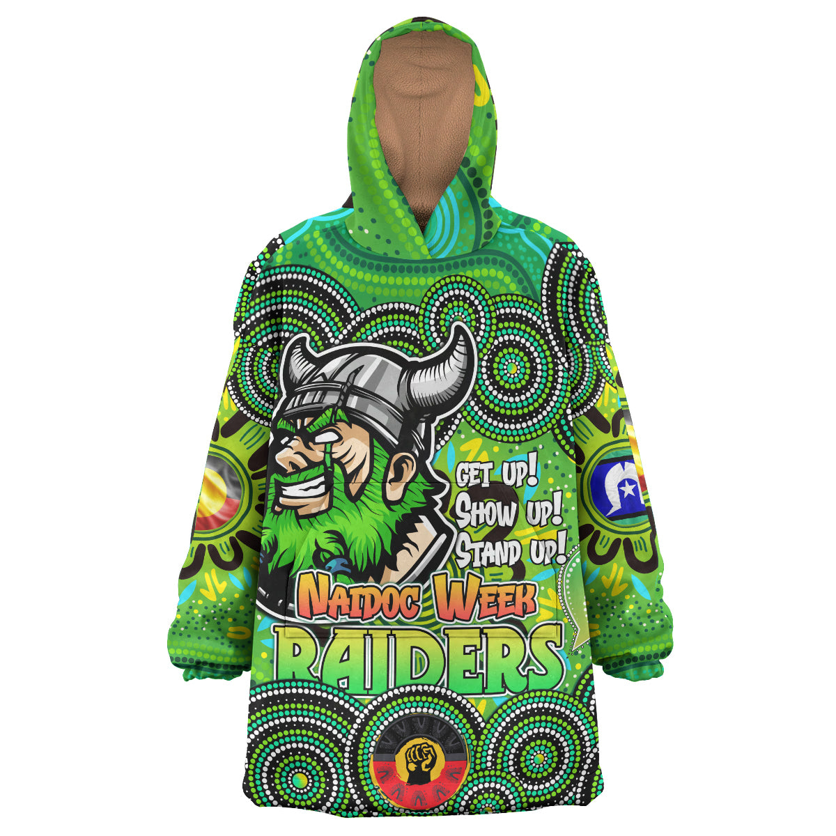 Raiders Rugby Snug Hoodie - Custom Naidoc Week Super Raiders Wearable Blanket Hoodie RLT14 - Vibe Hoodie Shop