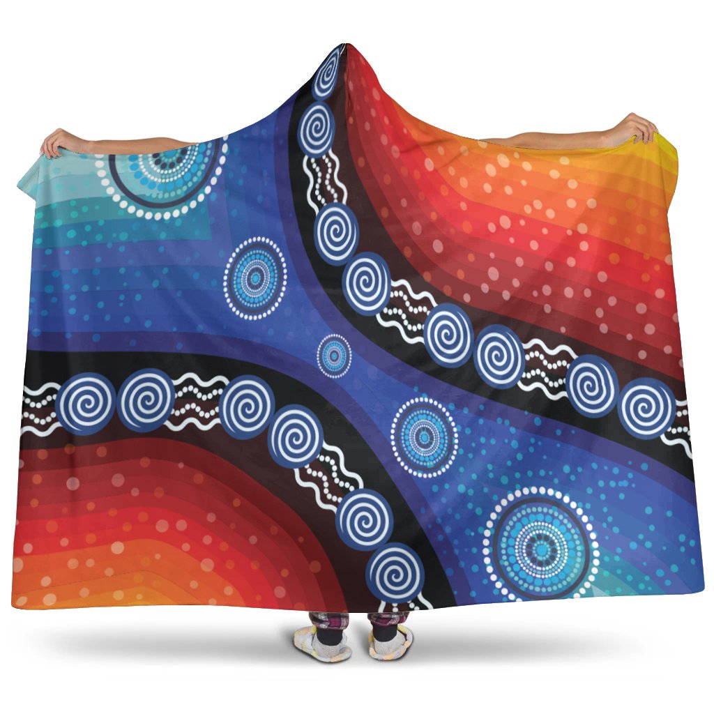 hoodie-blanket-aboriginal-color-dot-painting