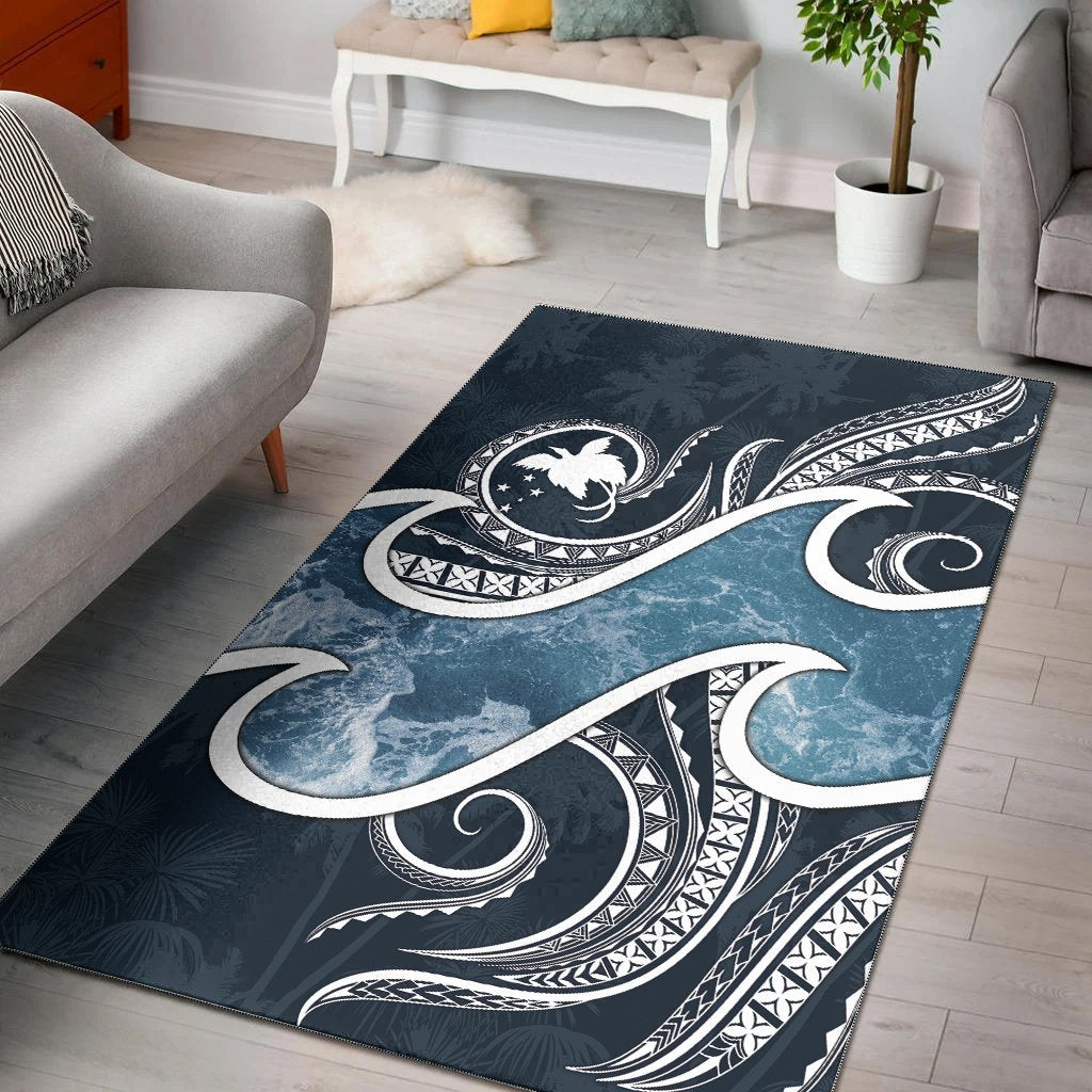 Papua New Guinea Polynesian Area Rug - Ocean Style - Vibe Hoodie Shop