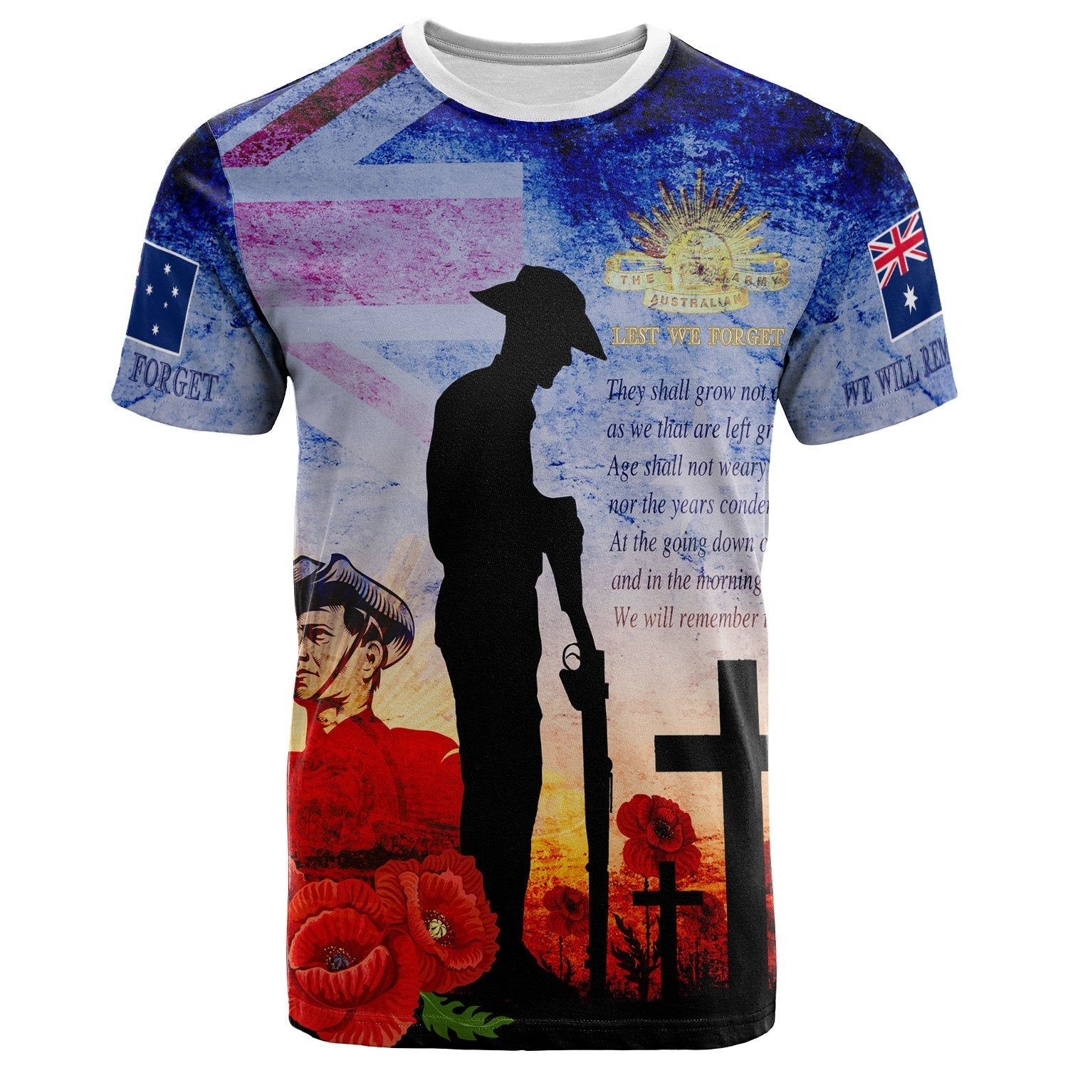 ANZAC T shirts - ANZAC 2020 Lest We Forget The Australian Army - Vibe Hoodie Shop