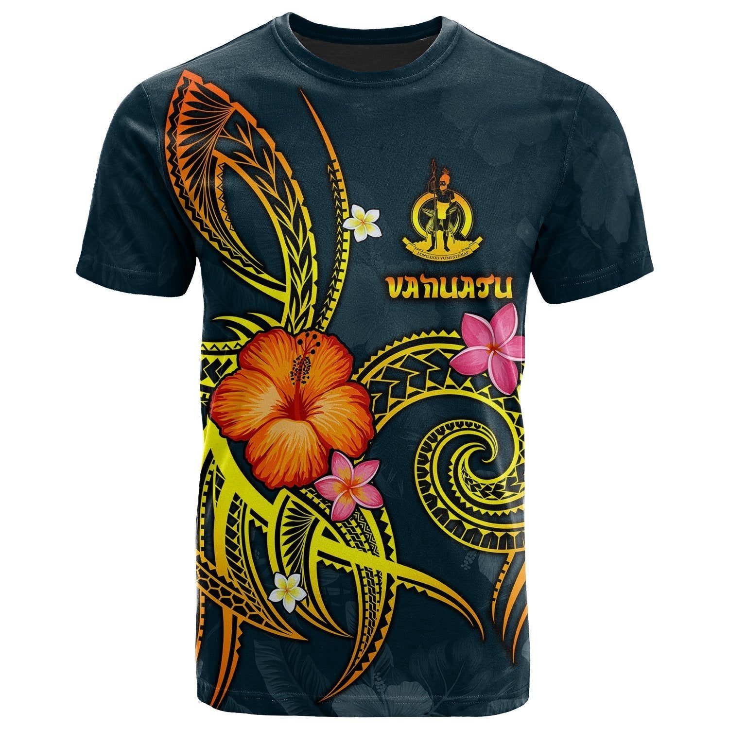 Vanuatu Polynesian T shirt - Legend of Vanuatu (Blue) - Vibe Hoodie Shop