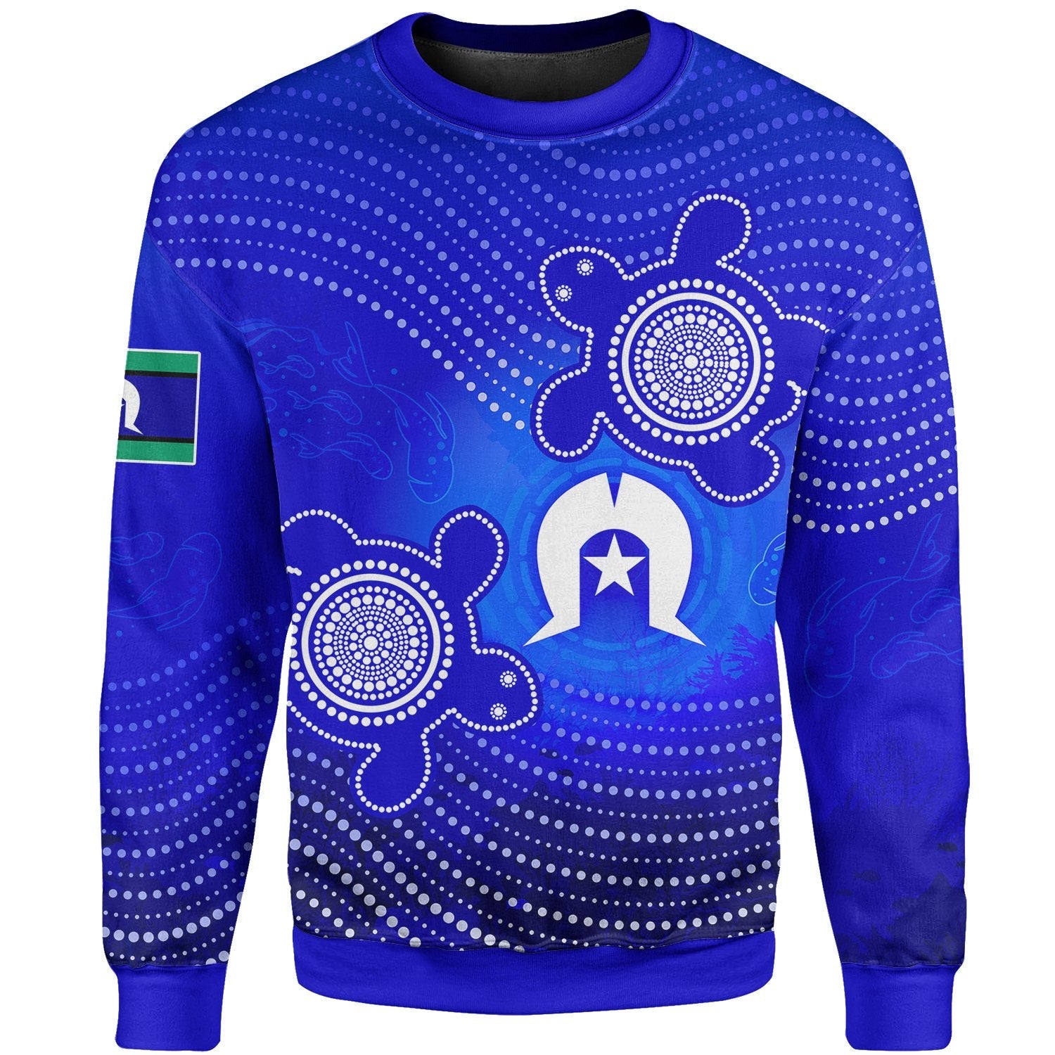 Torres Strait Islanders Sweaters - Torres Symbol With Indigenous Turtle - Vibe Hoodie Shop