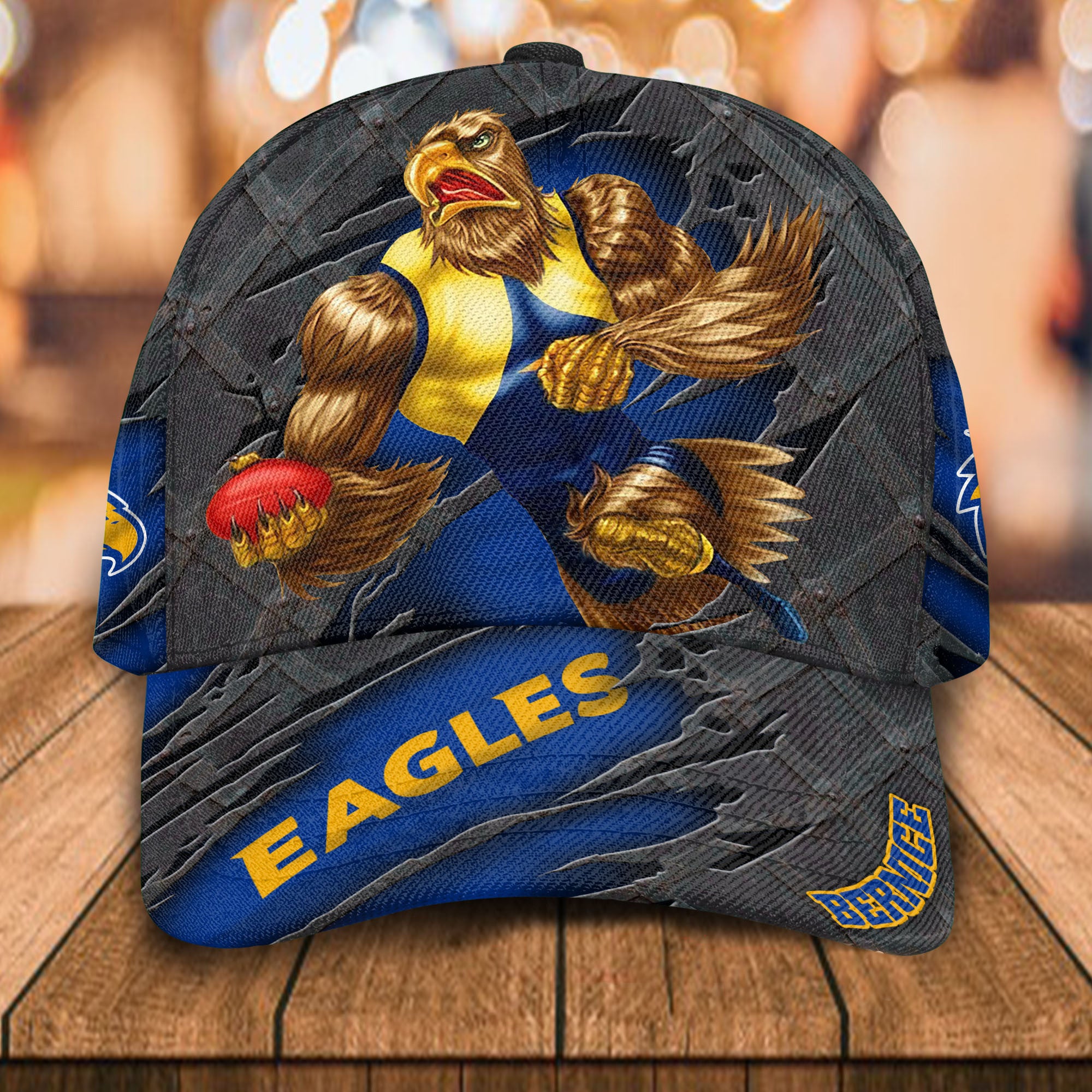 AFL West Coast Eagles 3D Mascost Classic Cap Custom name LT10 - Vibe Hoodie Shop