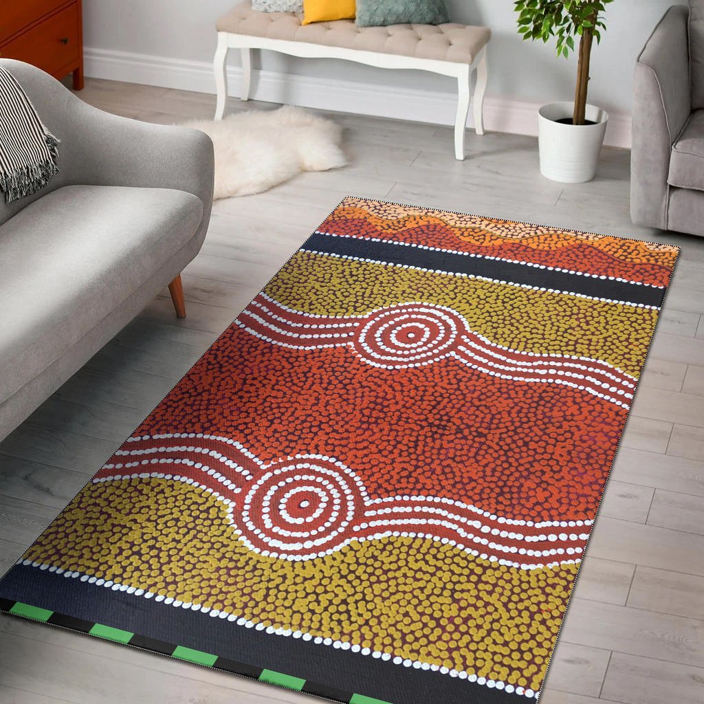 Vibe Hoodie Area Rug - Aboriginal Dot Style - RLT20 - Vibe Hoodie Shop