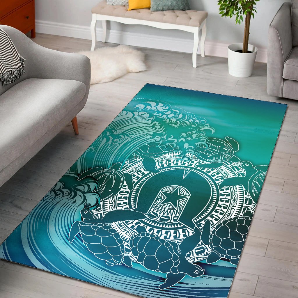 Aboriginal Area Rug, Torres Strait Islands in Wave - Vibe Hoodie Shop