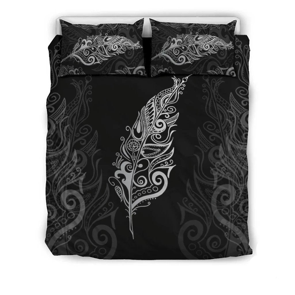 Light Silver Fern New Zealand Bedding Set - Vibe Hoodie Shop