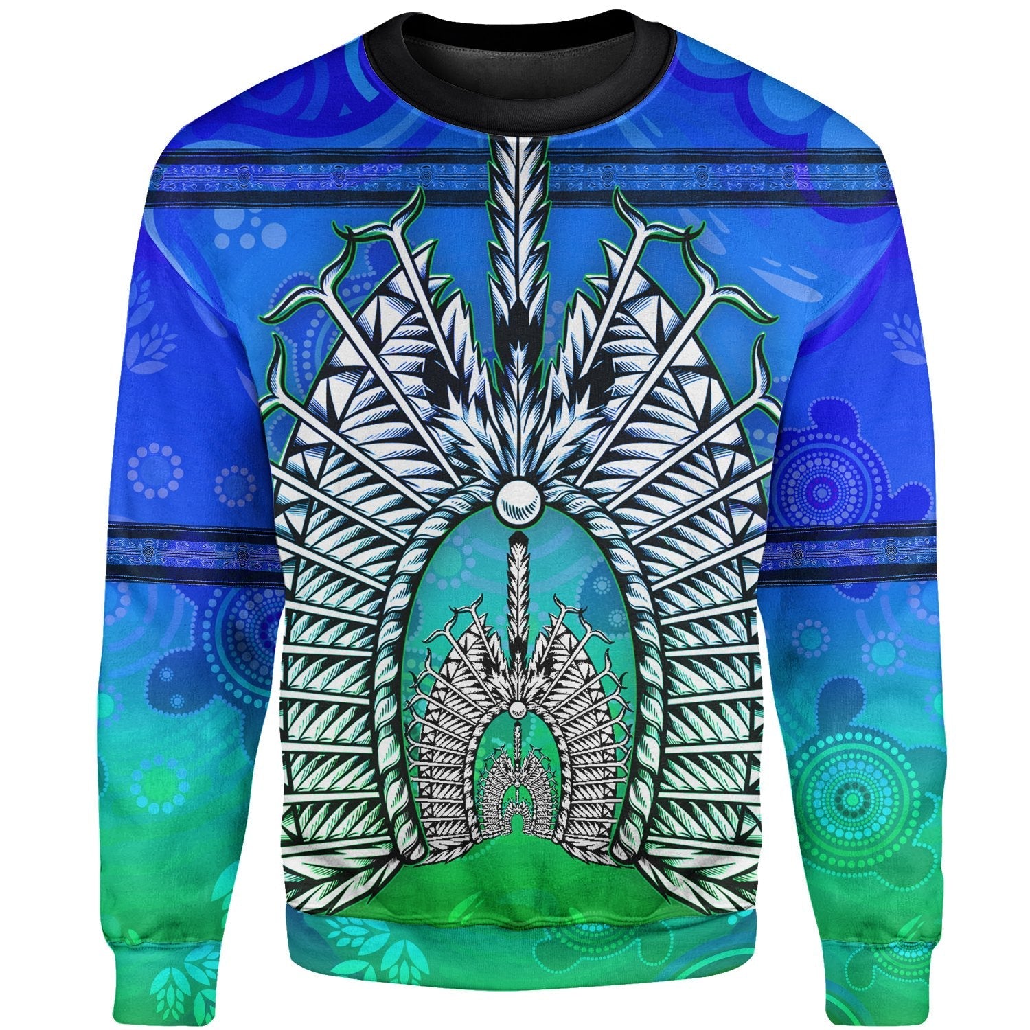 Sweater - Turtle Background With Dhari Mask - Vibe Hoodie Shop
