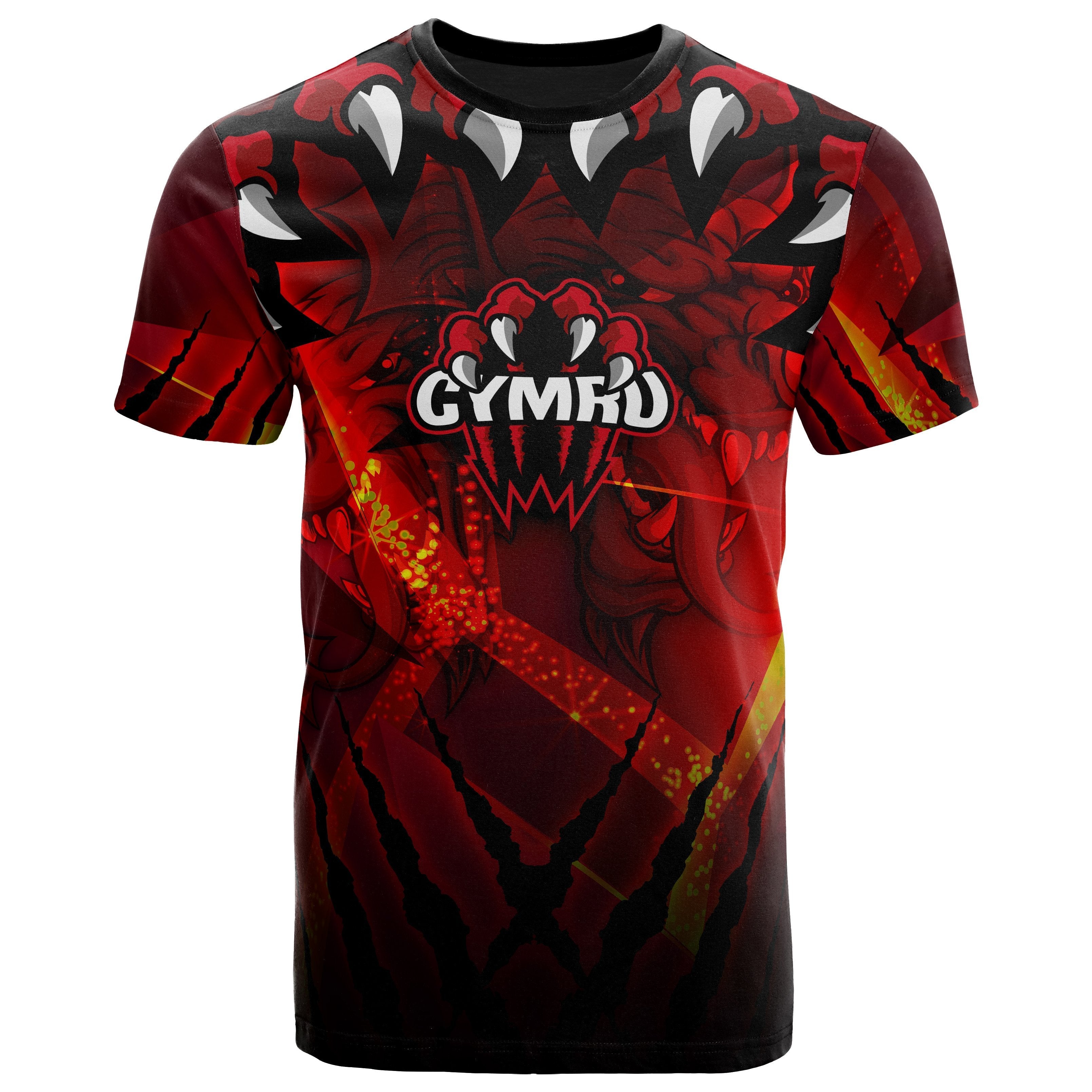 Wales All Over T shirt - Welsh Dragon - Vibe Hoodie Shop