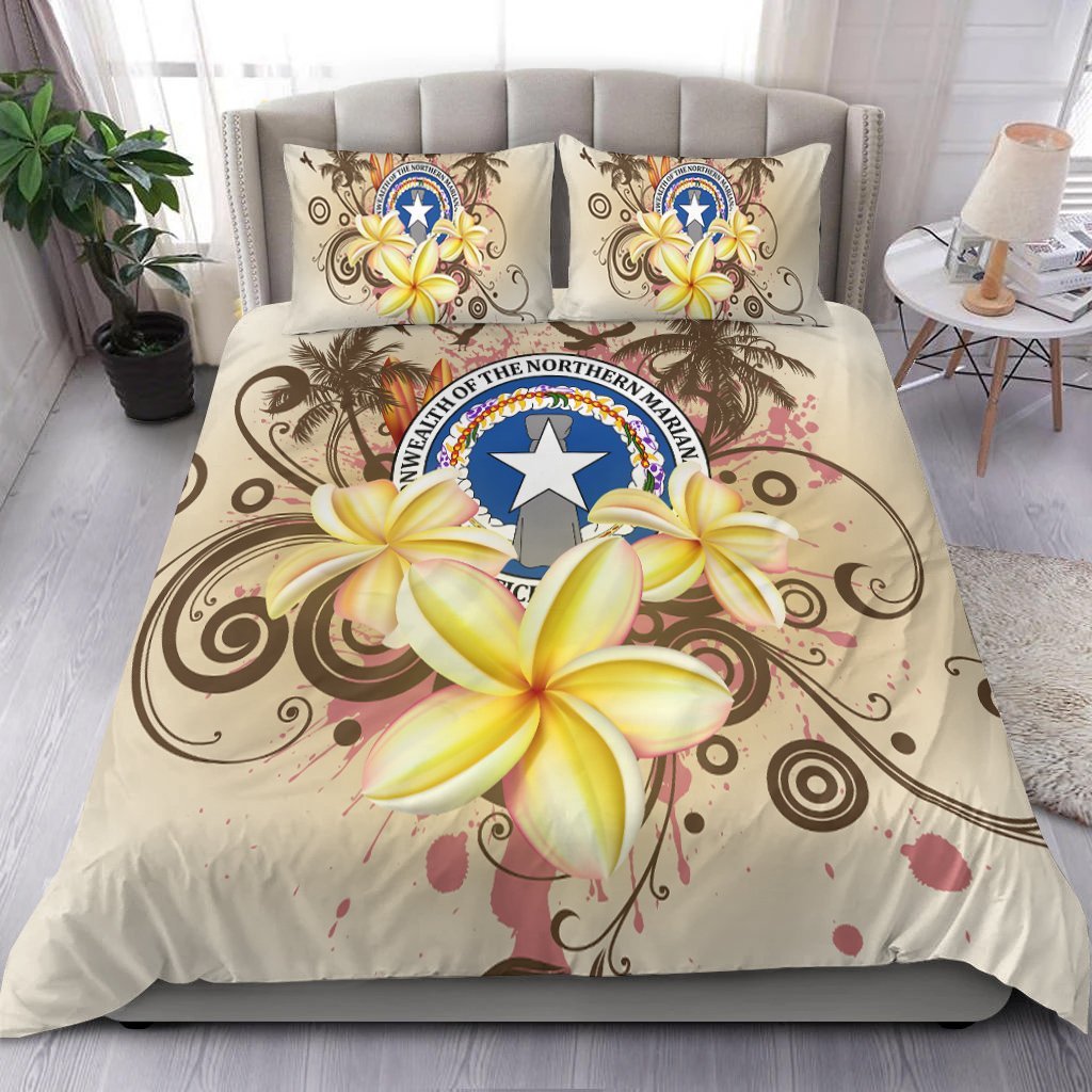 Northern Mariana Islands Polynesian Bedding Set - Summer Tropical - Vibe Hoodie Shop