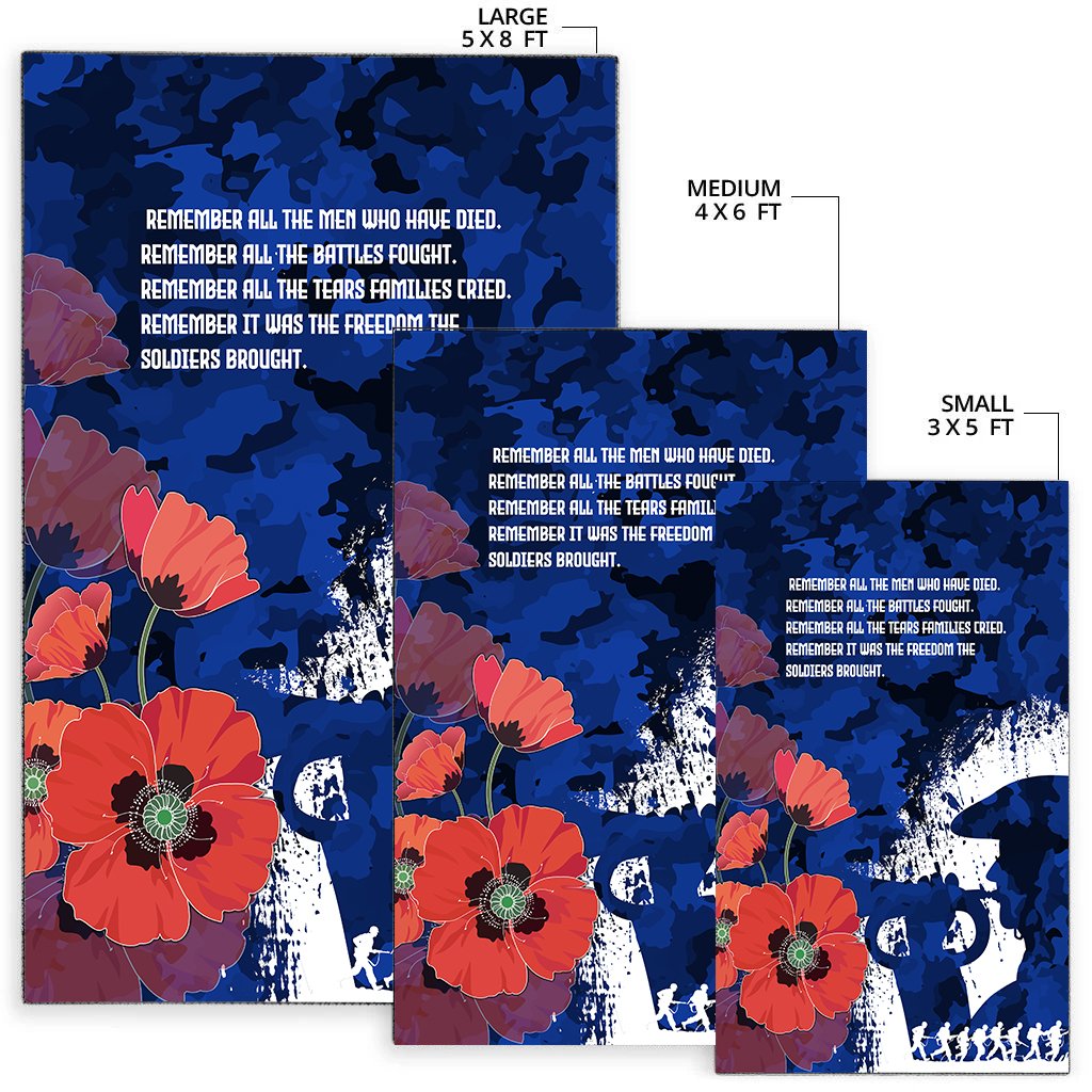 Custom ANZAC Area Rug - ANZAC Day 2021 - Vibe Hoodie Shop