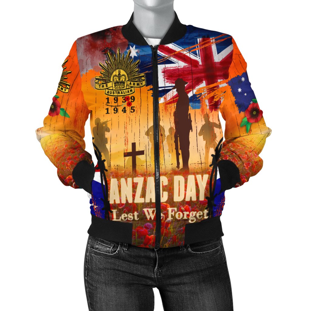 Australia ANZAC Day 2021 Bomber Jacket - ANZAC Day Commemoration 1939 - 1945 - Vibe Hoodie Shop