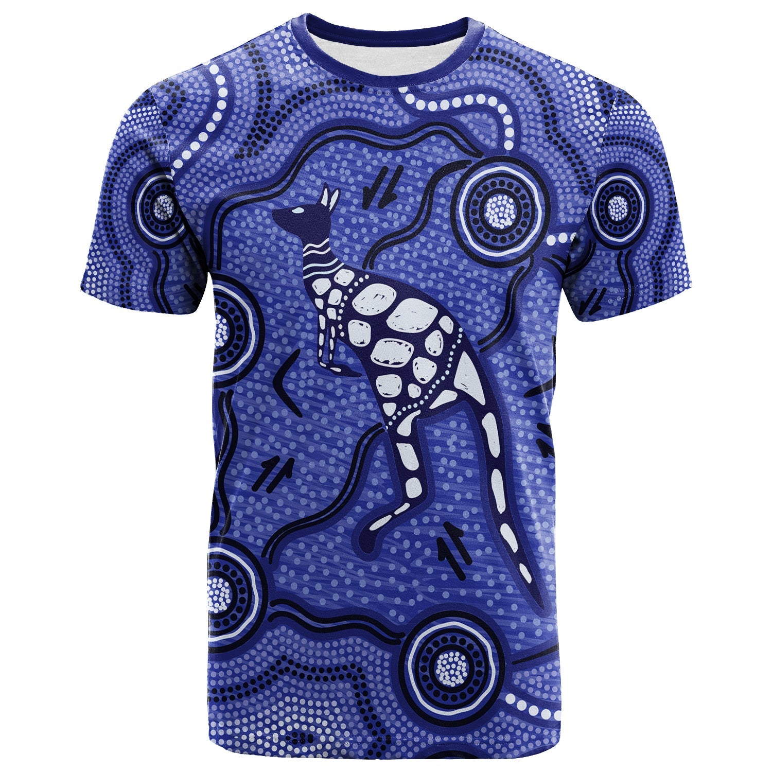 Aboriginal Kangaroo Painting Purple T shirt - - Vibe Hoodie Shop