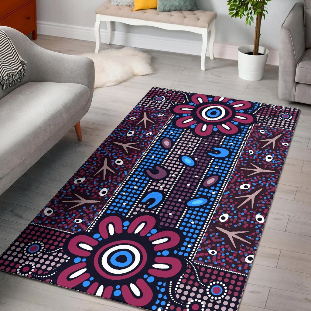 Vibe Hoodie Aboriginal Area Rug - Indigenous dot art 2 - RLT20 - Vibe Hoodie Shop