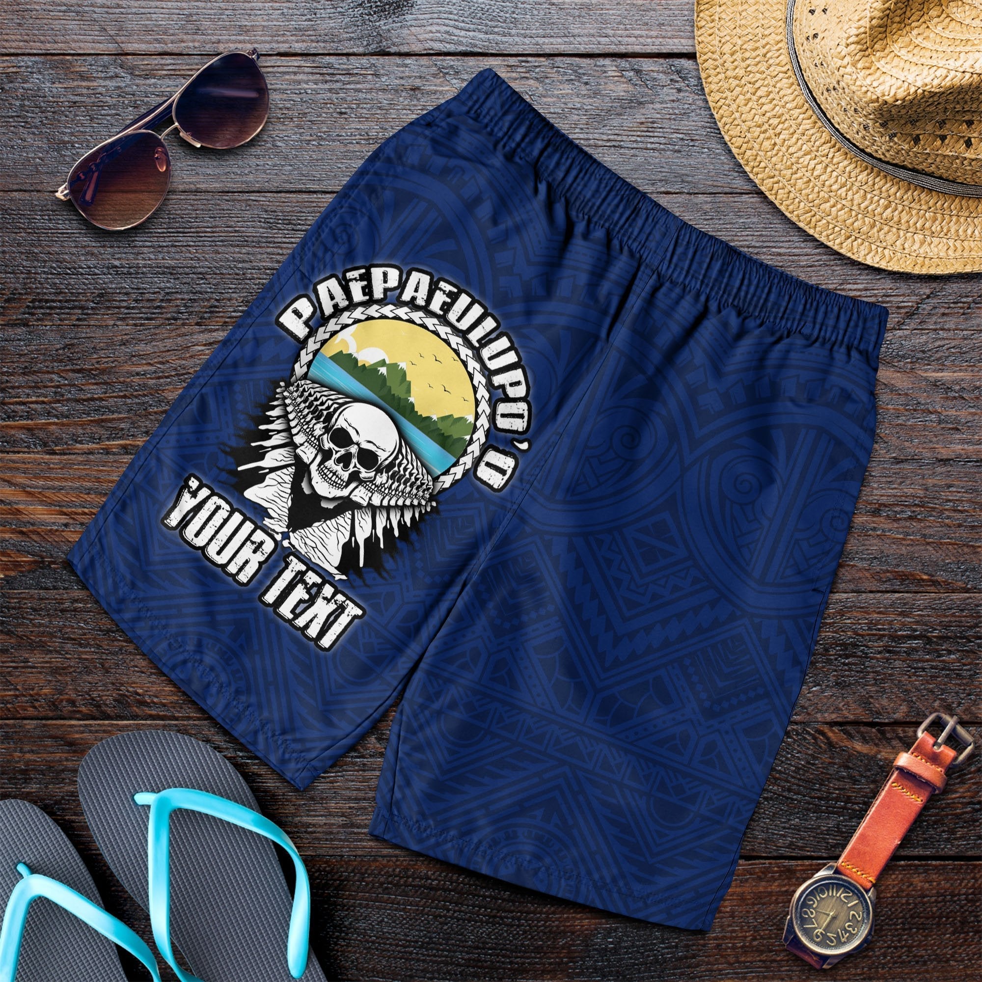 American Samoa Custom Personalised Men's Shorts - Paepaeulupo'o Aua (Ver 2) - Vibe Hoodie Shop