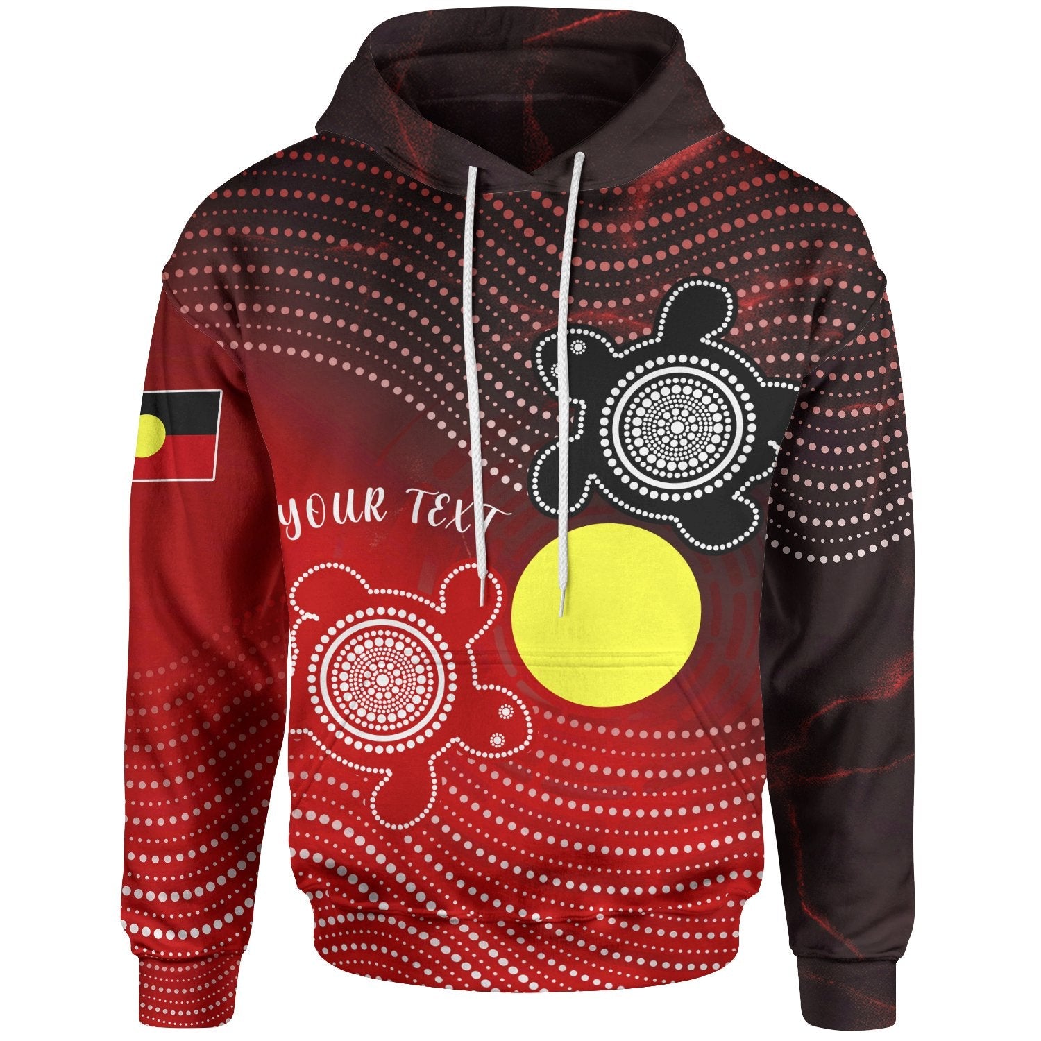 Custom Aboriginal Hoodie - Indigenous Circle Dot Painting Style - - Vibe Hoodie Shop