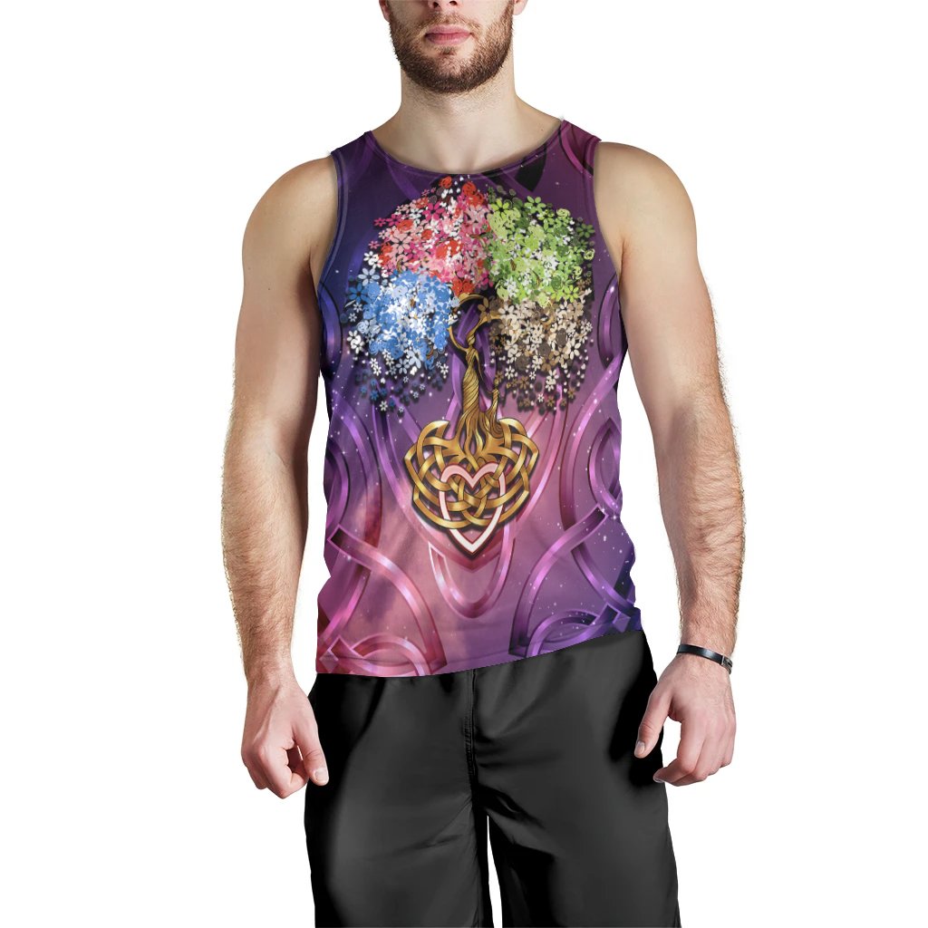 Celtic Mother's Day Men's Tank Top - Mother With Child - Vibe Hoodie Shop