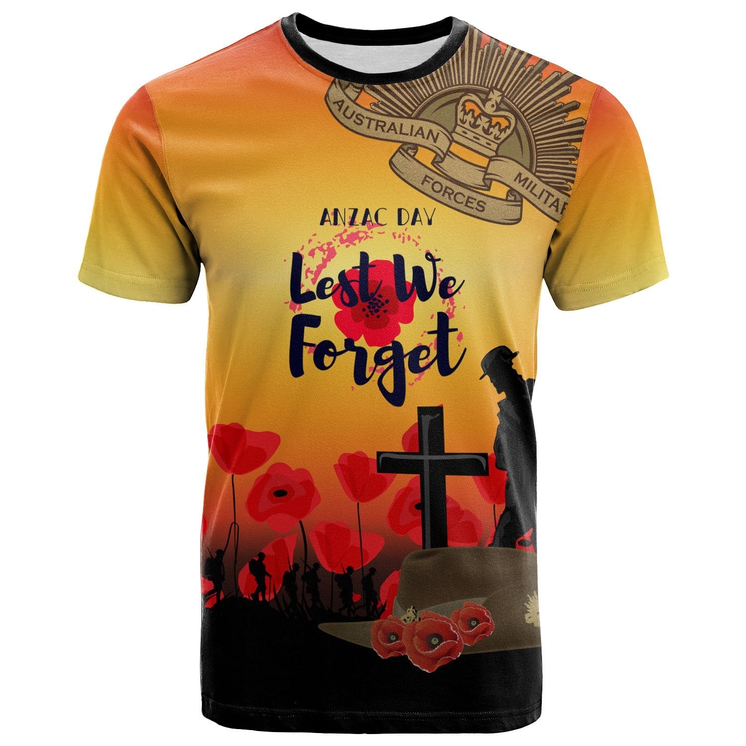 ANZAC Day T shirts - Lest We Forget - Vibe Hoodie Shop