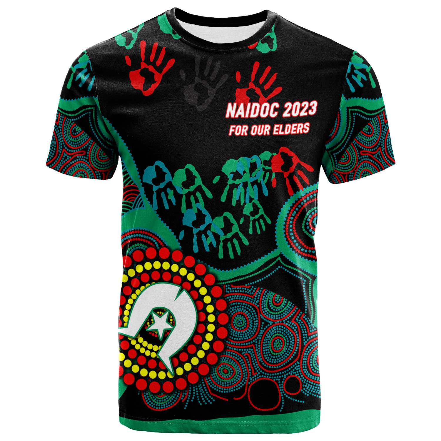 (Custom Personalised) NAIDOC Week 2023 Aboriginal Art For Our Elders T-Shirt - - Vibe Hoodie Shop