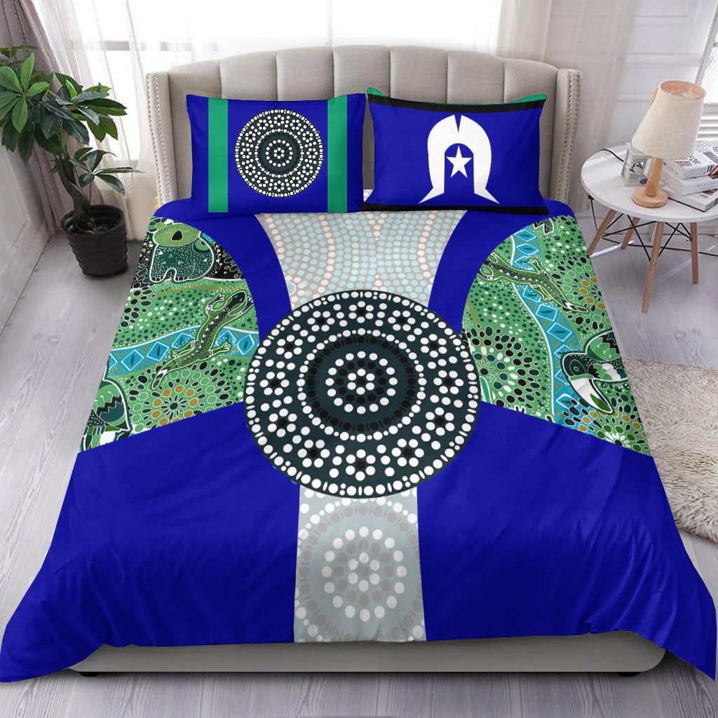 Bedding Set - Flag of Torres Strait Islanders - Vibe Hoodie Shop