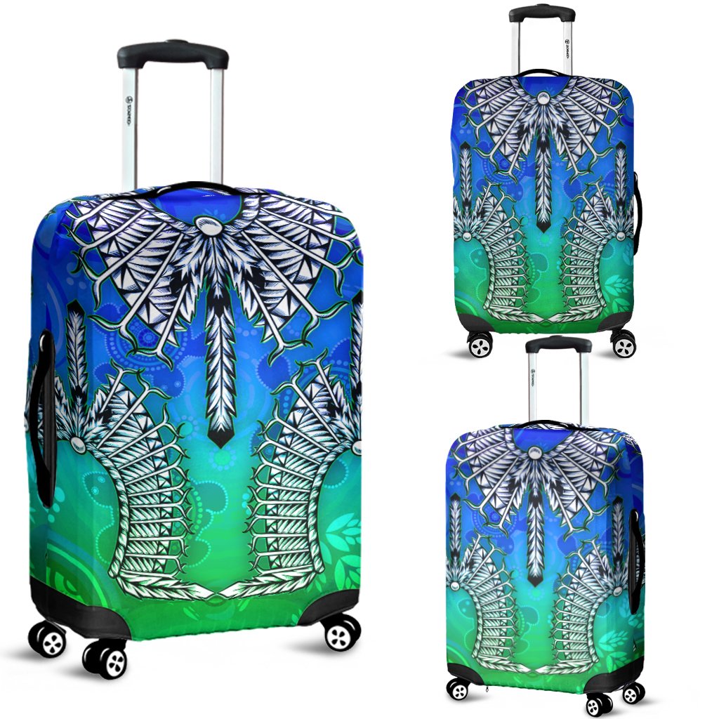 Luggage Cover - Turtle With Dhari Mask Ver 02 - Vibe Hoodie Shop