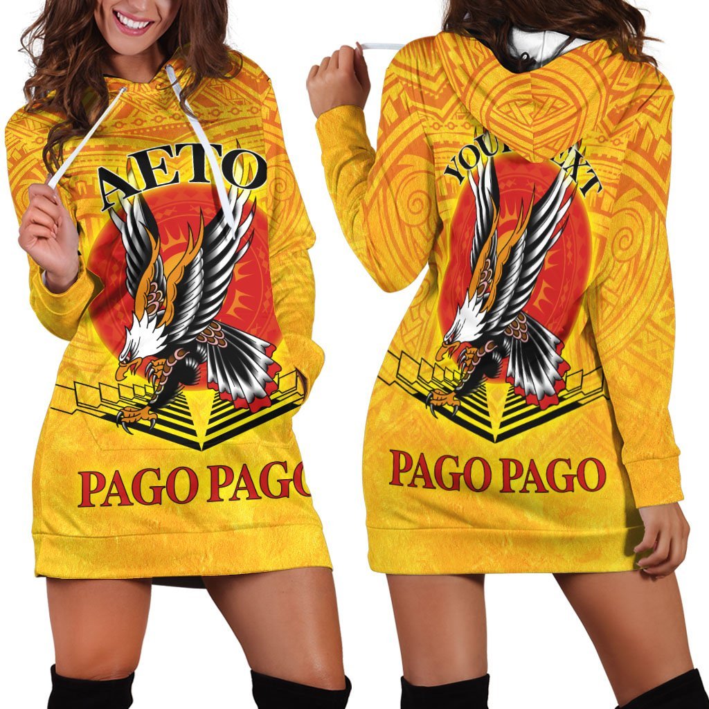 American Samoa Custom Personalised Women's Hoodie Dress - Pago Pago Aeto (Ver 2) - Vibe Hoodie Shop