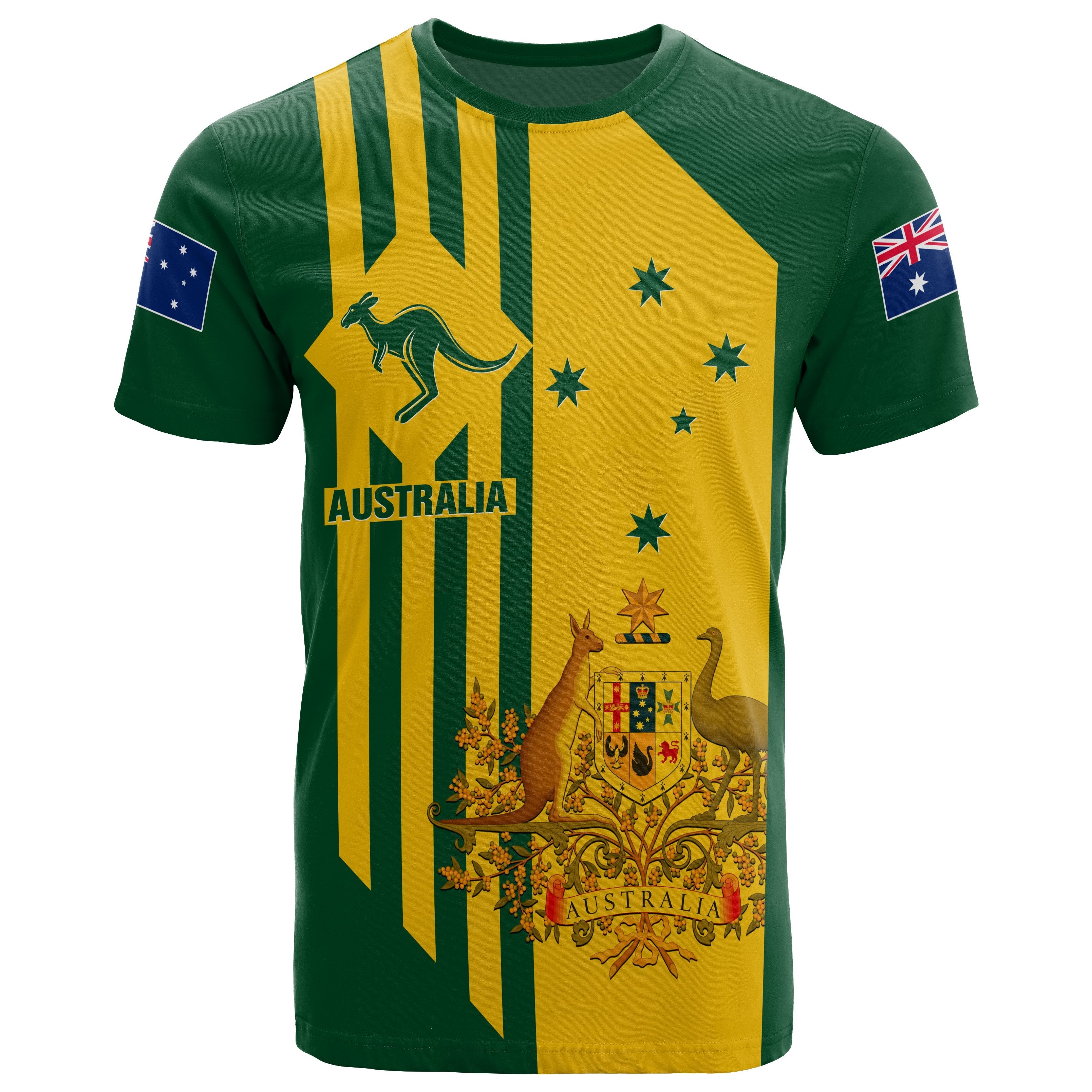 T shirts - Australia Kangaroo Sign National Color - Vibe Hoodie Shop