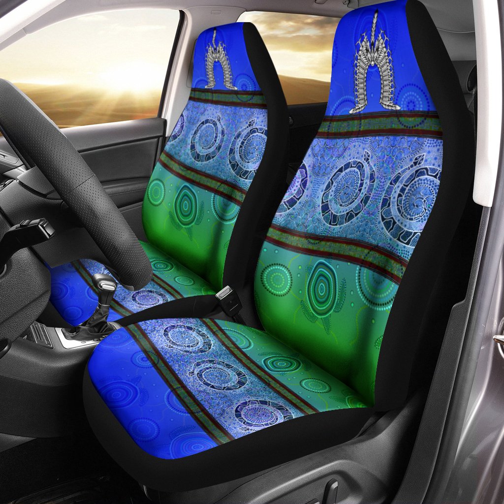 Car Seat Cover - Turtle With Dhari Mask Snake Patterns - - Vibe Hoodie Shop