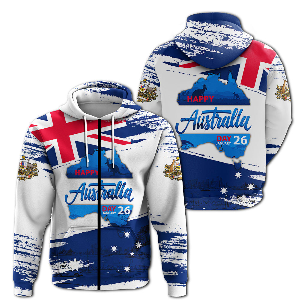 Happy Australia Day January 26 Pattern Hoodie - LT2 - Vibe Hoodie Shop