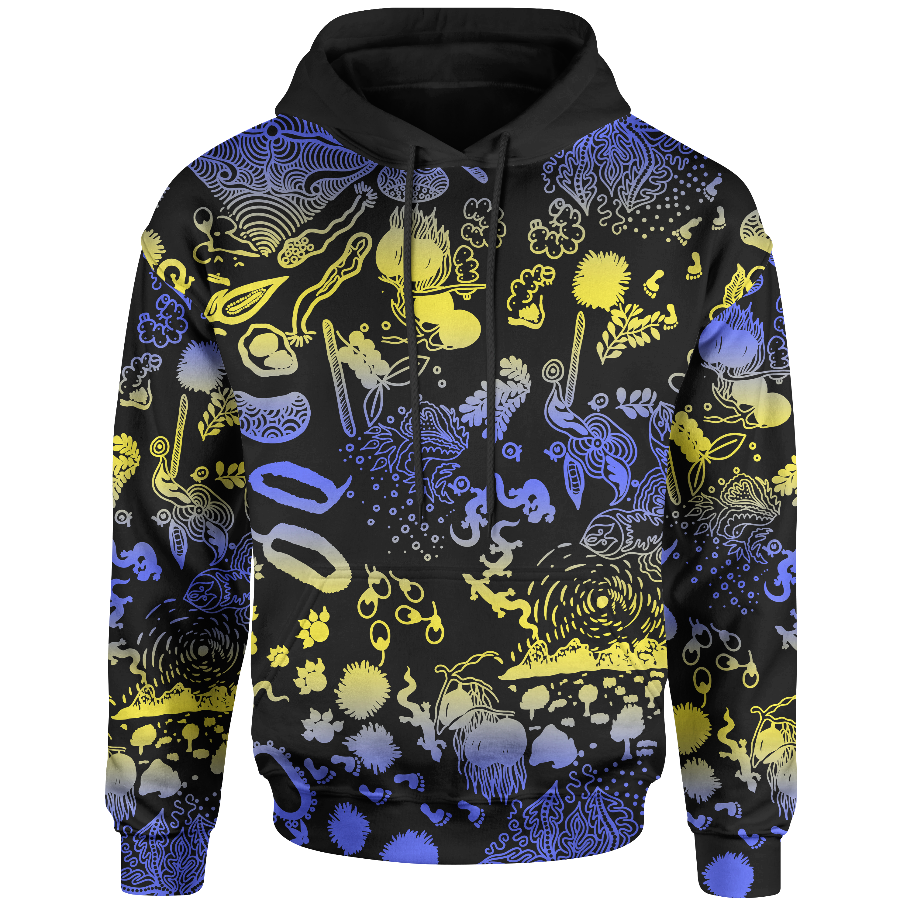 Aboriginal Hoodie, Australian Golden Wattle All Over Print - Vibe Hoodie Shop