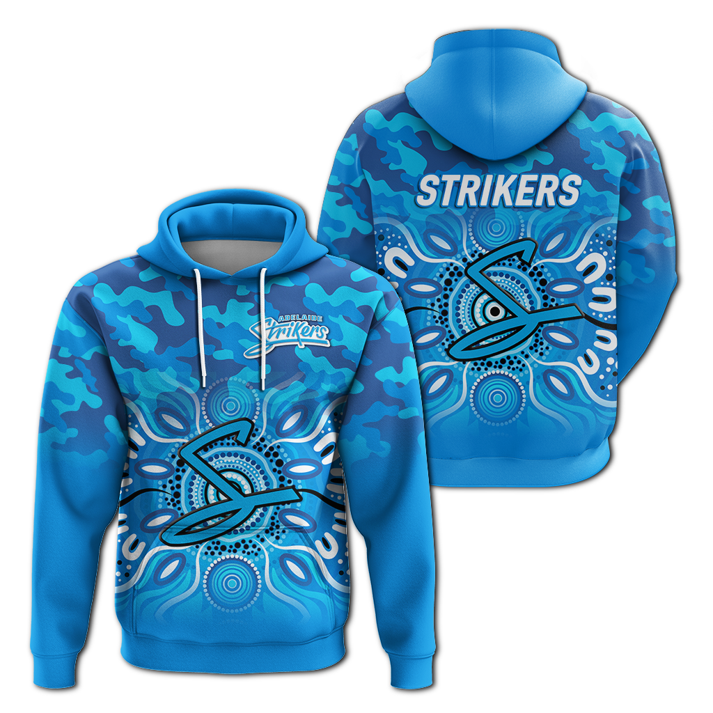 Adelaide Strikers Cricket ANZAC Day Aboriginal Hoodie - LT12 - Vibe Hoodie Shop