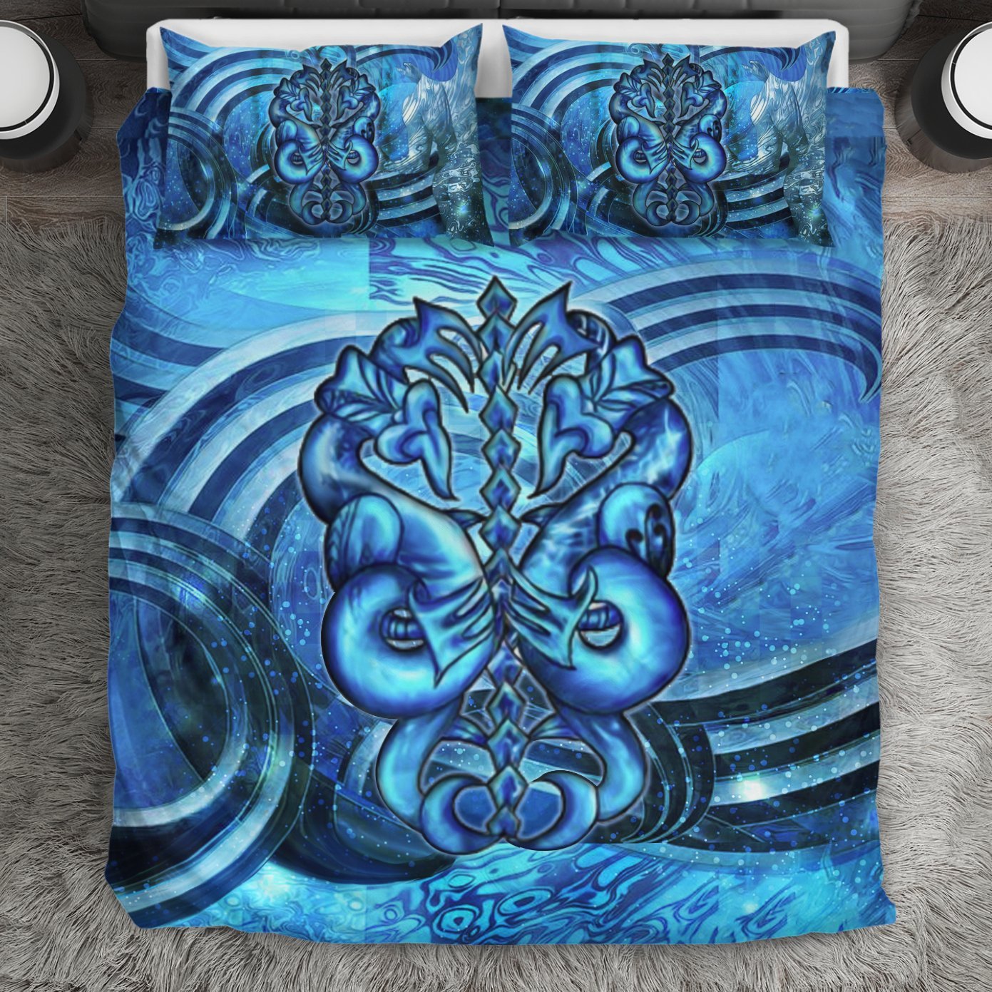 Blue Sea Tangaroa New Zealand Bedding Set - Vibe Hoodie Shop