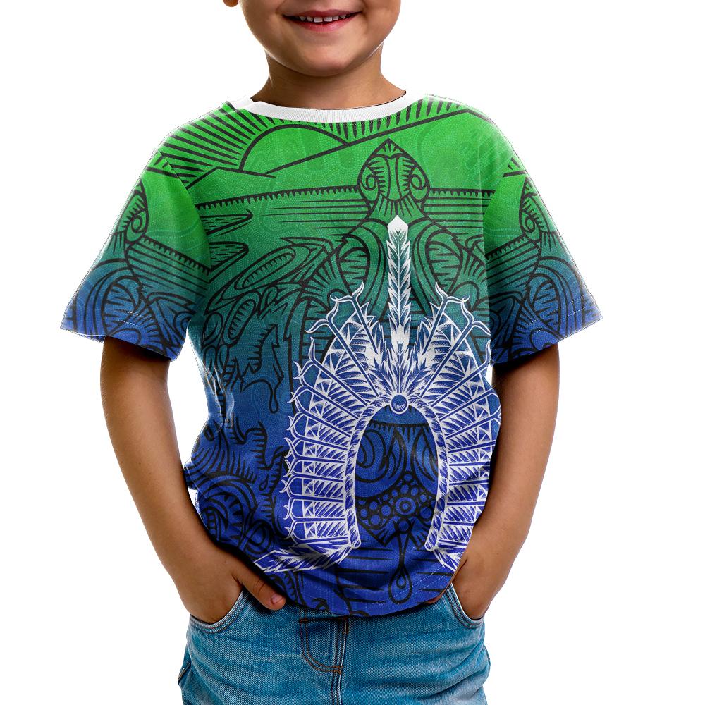 Torres Strait Islanders Kid T shirt - Turtle and Dhari Mask - Vibe Hoodie Shop