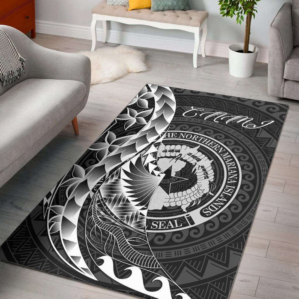 Northern Mariana Islands Area Rug - Polynesian Pattern Style - Vibe Hoodie Shop