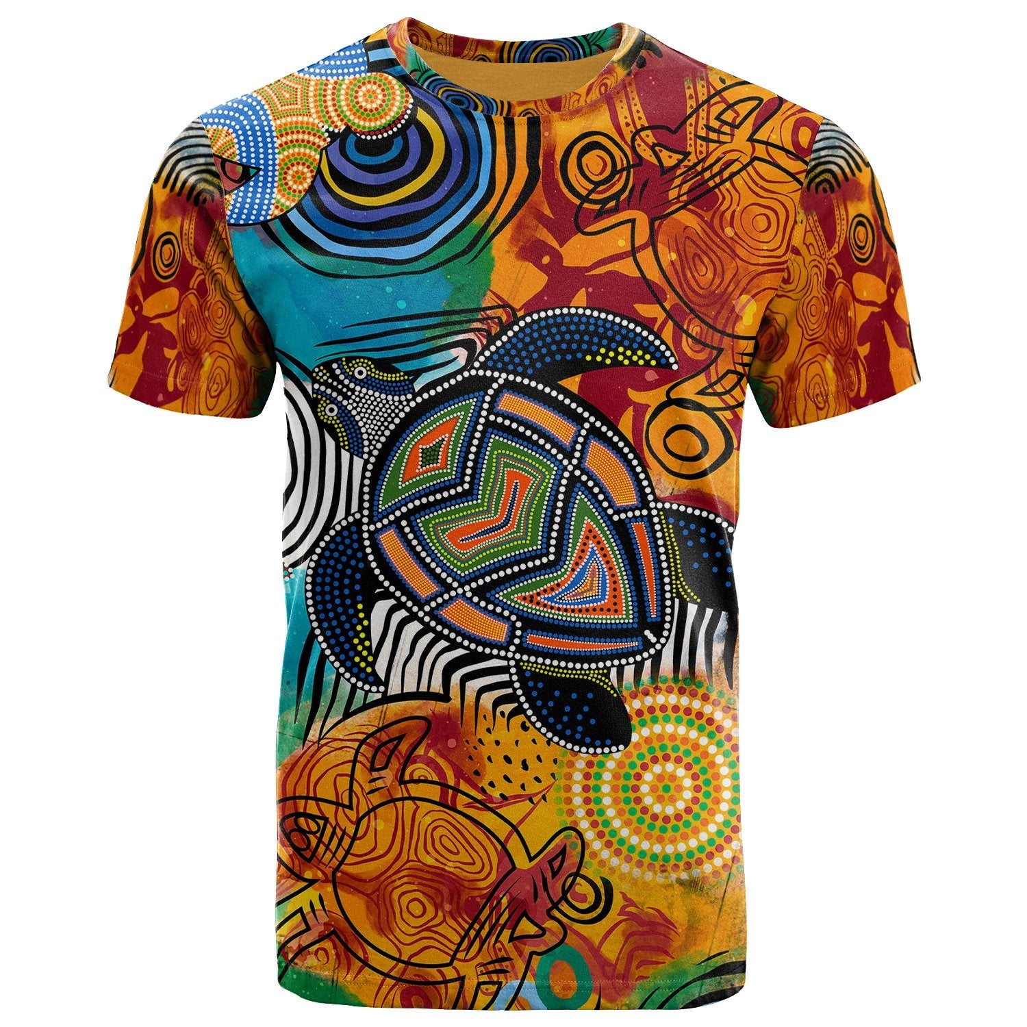 Aboriginal T shirt - Turtle Indigenous Art - Vibe Hoodie Shop